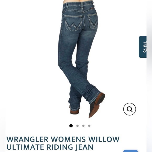 Wrangler Denim - Wrangler Women’s Boot Cut Jeans - Dark Blue Denim